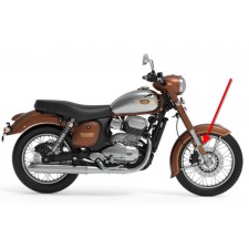 ODRAZKA ORANŽOVÁ NA PŘEDNÍ TLUMIČE - (100X27MM) - TYPOVĚ JAWA CL